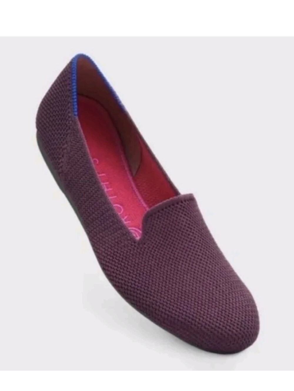 Rothys The Loafer Lattice Stitch Round Toe Size 6 Berry Lattice Rare Retired EUC